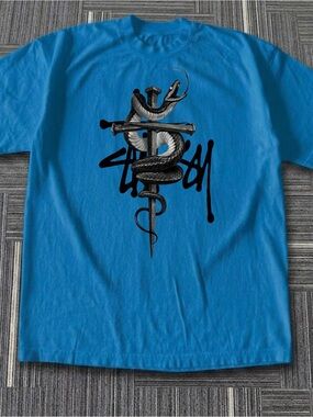 Gildan Blue Snake Cross Tee